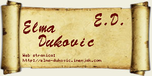 Elma Duković vizit kartica